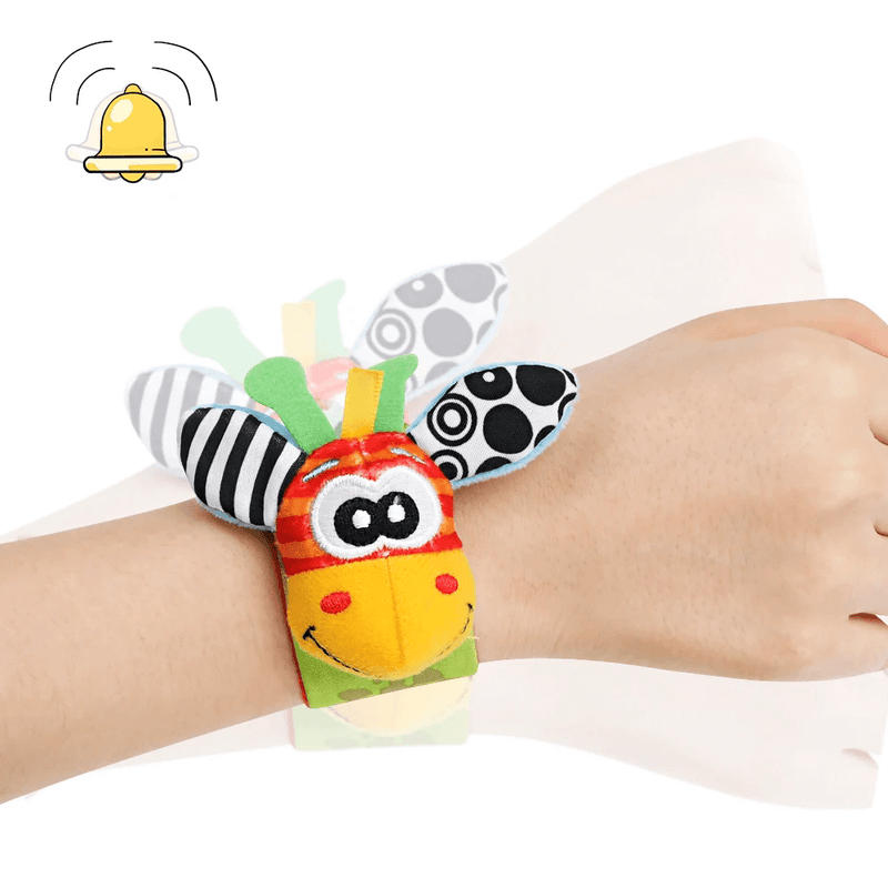 Pulseiras e Meias Chocalho Sensorial Baby - Kit c/ 2 pares