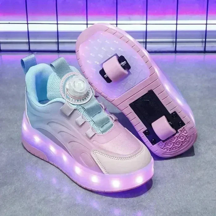 Tênis Infantil Pumello com Rodinhas e Luzes LED