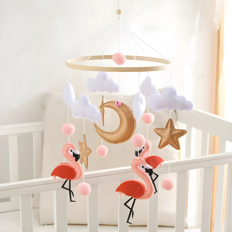 Móbile de Berço Flamingos no Céu