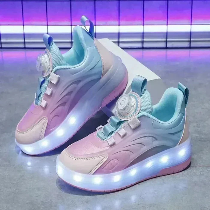 Tênis Infantil Pumello com Rodinhas e Luzes LED