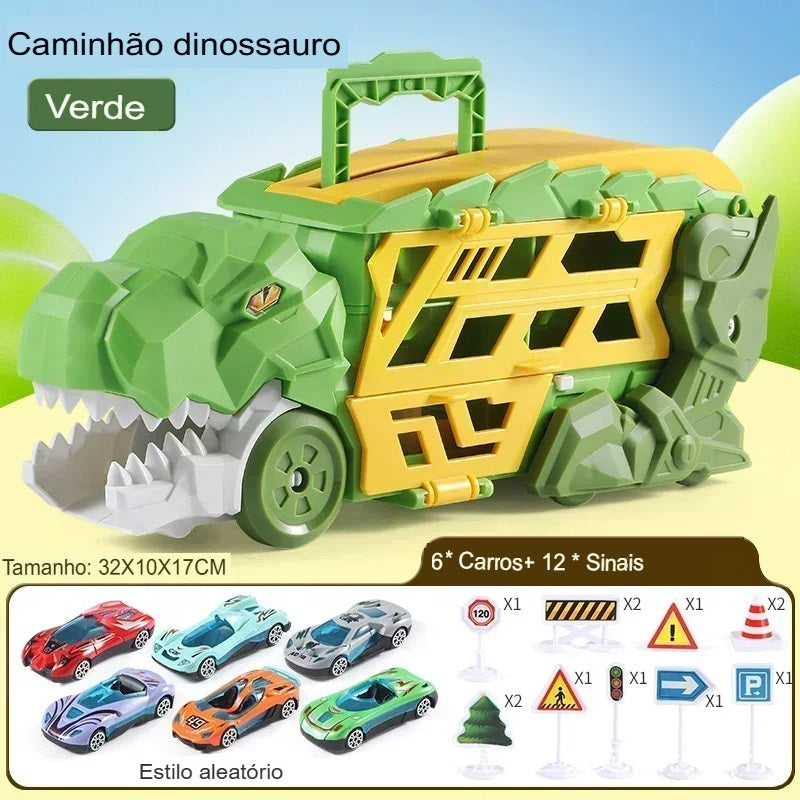 Caminhão Dinossauro Papa Carrinho 3 em 1
