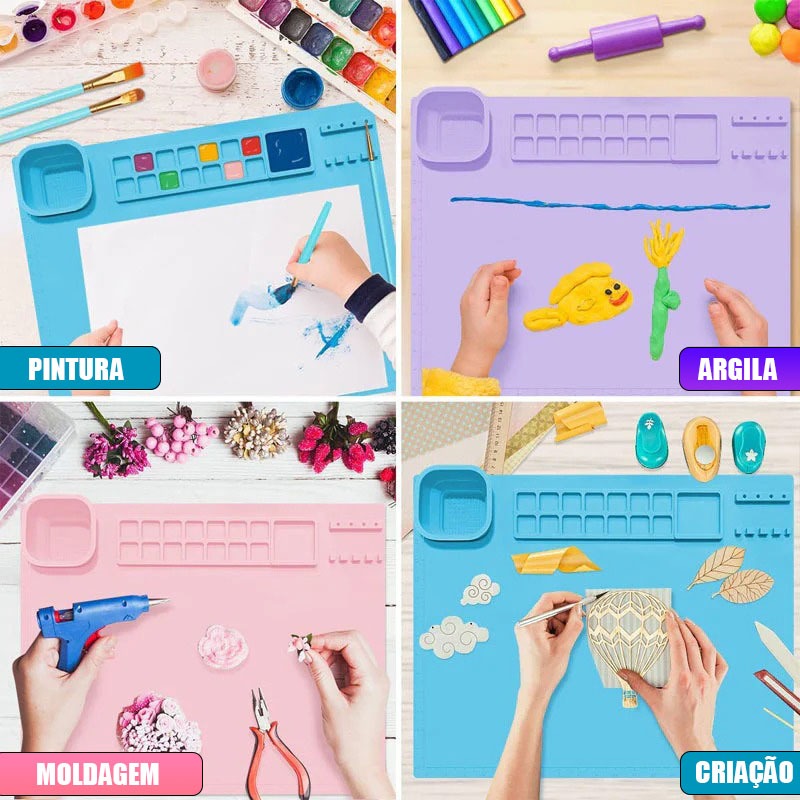 Tapete Pintura Silicone - Girafa Baby