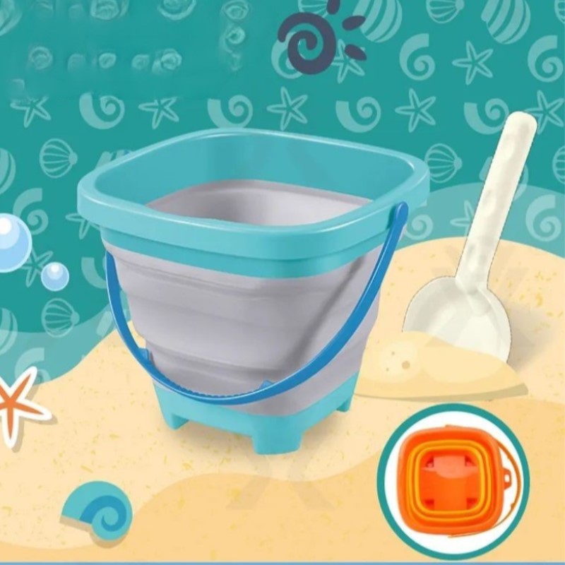 Brinquedo de Praia Baldinho de Areia Retrátil e Portátil