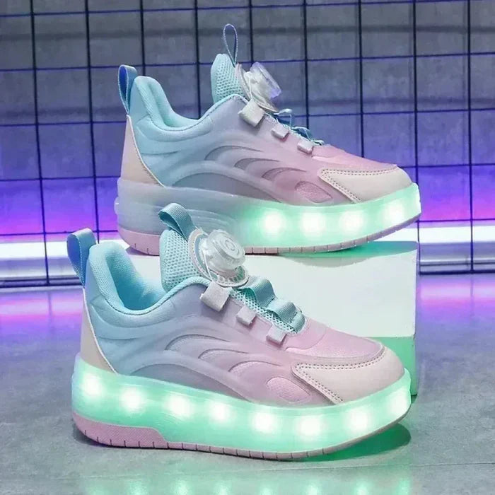 Tênis Infantil Pumello com Rodinhas e Luzes LED