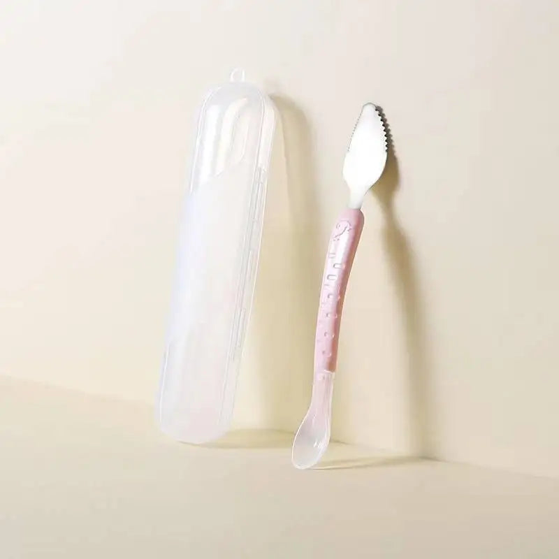 Colher Para Raspar Frutas e Legumes Alimentação do Bebê - 2 em 1