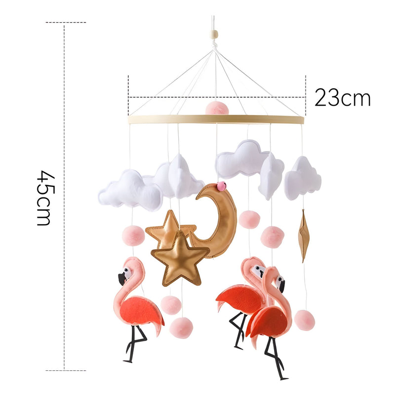 Móbile de Berço Flamingos no Céu