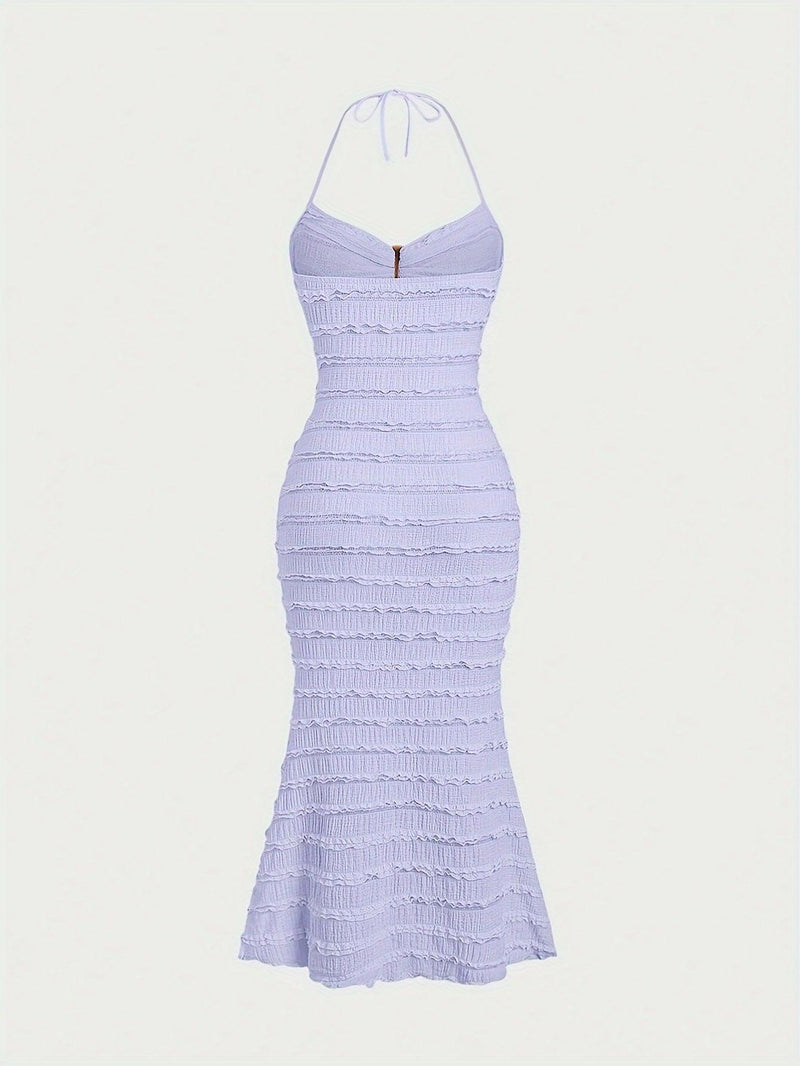 Vestido Longo Texturizado Elegante