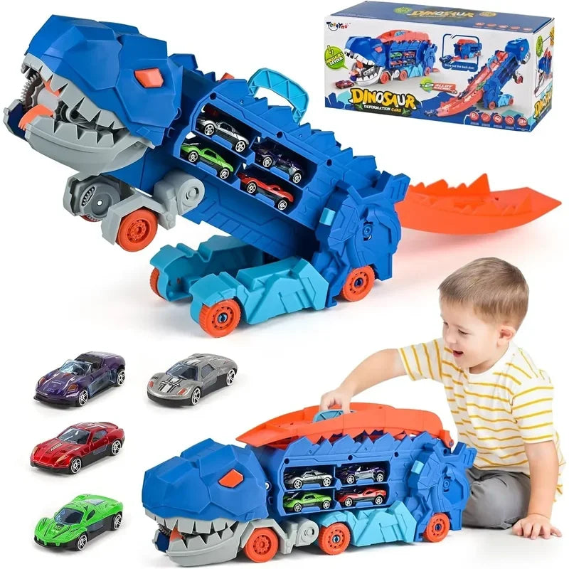 Caminhão Dinossauro Papa Carrinho 3 em 1
