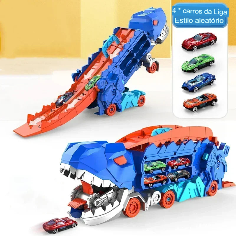 Caminhão Dinossauro Papa Carrinho 3 em 1