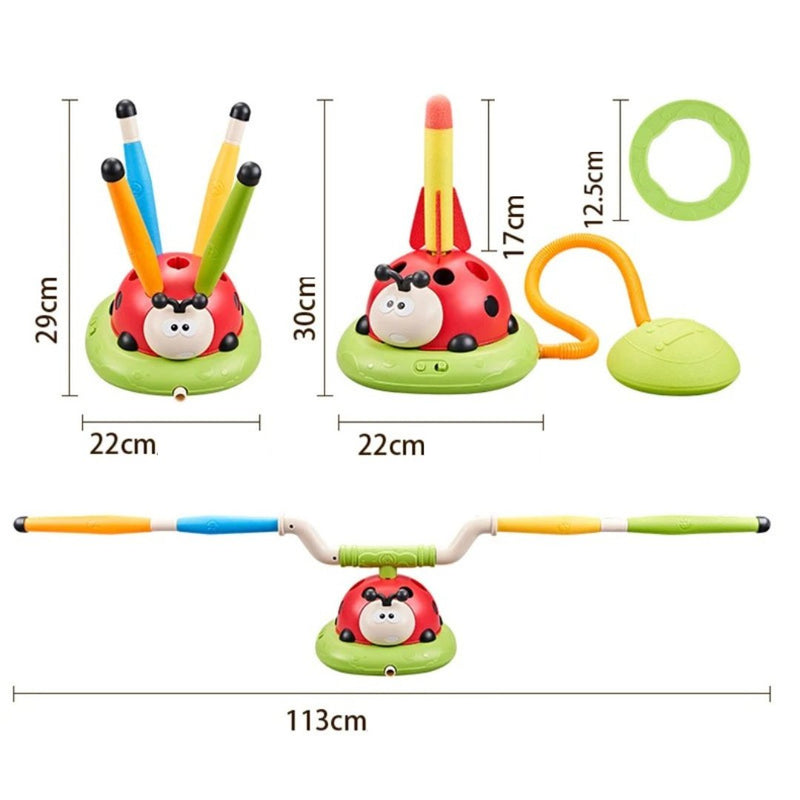Joaninha 3 em 1 Brinquedo Multifuncional para Crianças