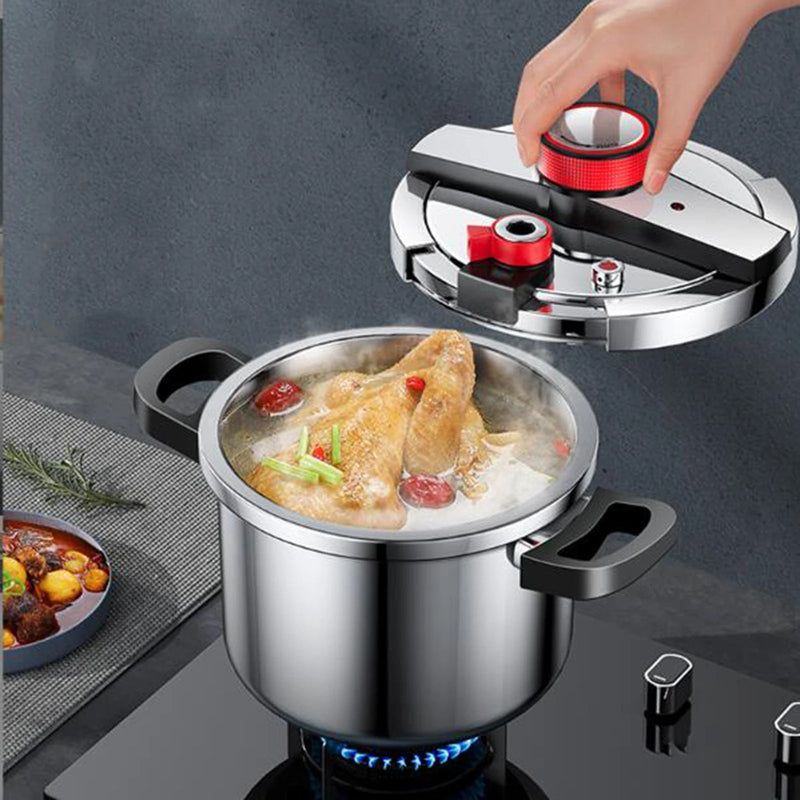 Panela de Pressão Inox 6L Anti Explosão com Alças Reforçadas Premium