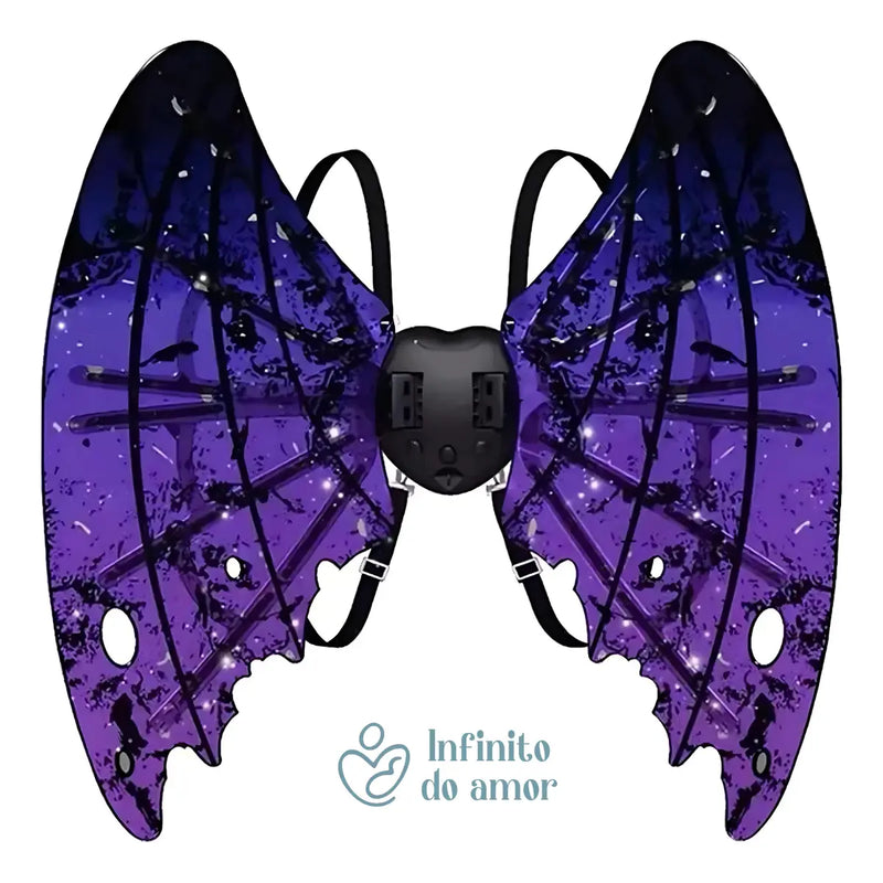 Asas com LED Movimento e Som Fantasia Infantil 