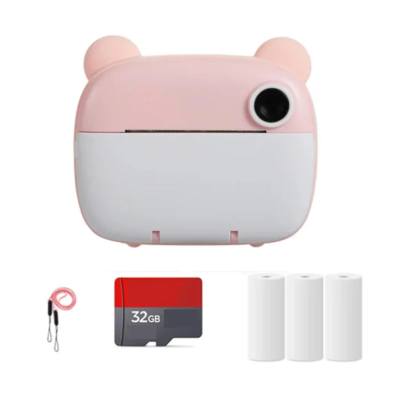 Câmera Polaroid Infantil - Foto sai na hora + Cartão de Memória de 32GB de Brinde - Infinito do Amor
