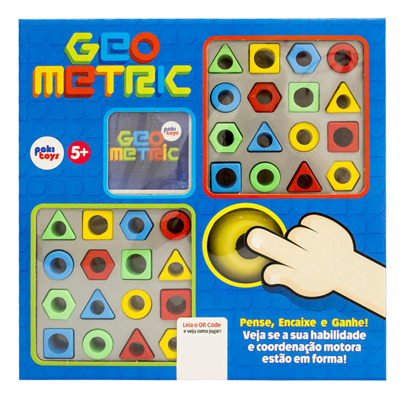 Jogo Geometric Encaixar Tabuleiro Criança Brinquedo Infantil