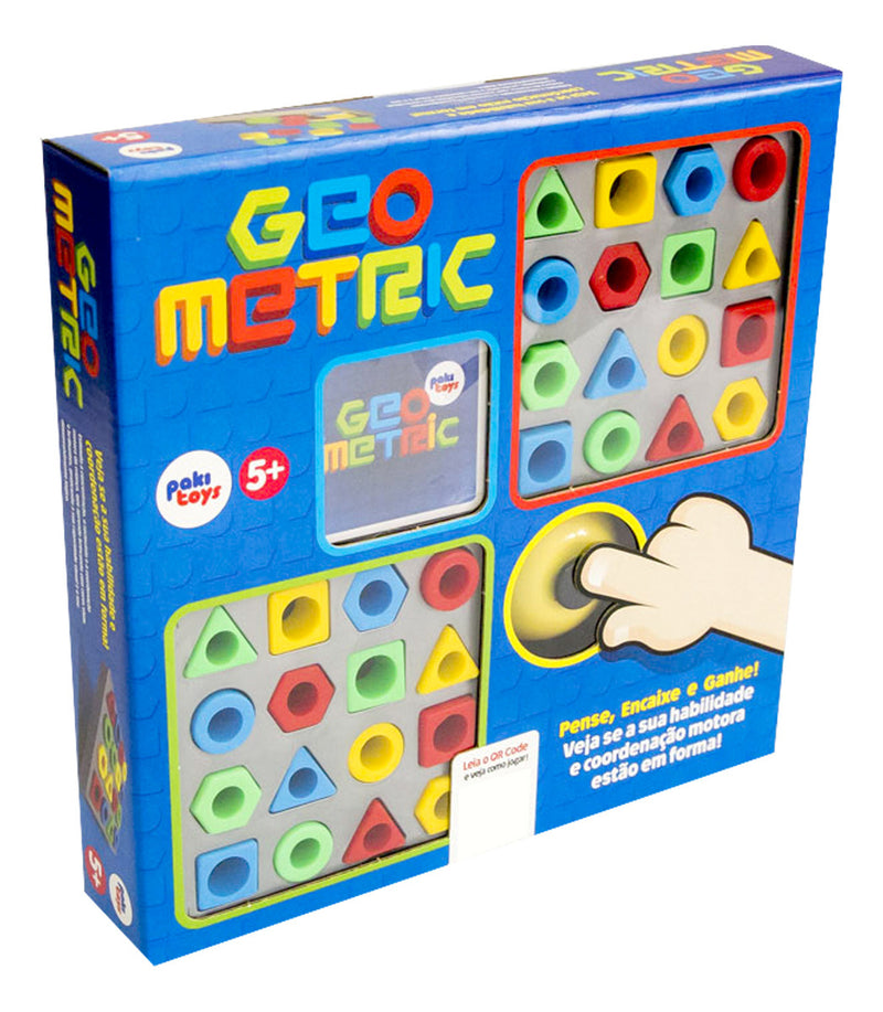 Jogo Geometric Encaixar Tabuleiro Criança Brinquedo Infantil