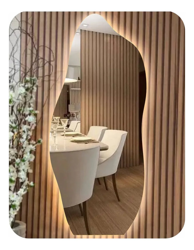 Espelho De Led Orgânico 160x60 Moderno Luxo Decorativo - (Promoção de Outubro)