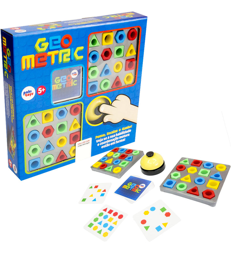 Jogo Geometric Encaixar Tabuleiro Criança Brinquedo Infantil