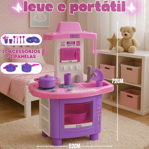 Cozinha Infantil Com Forninho Que Abre E Torneira De Verdade