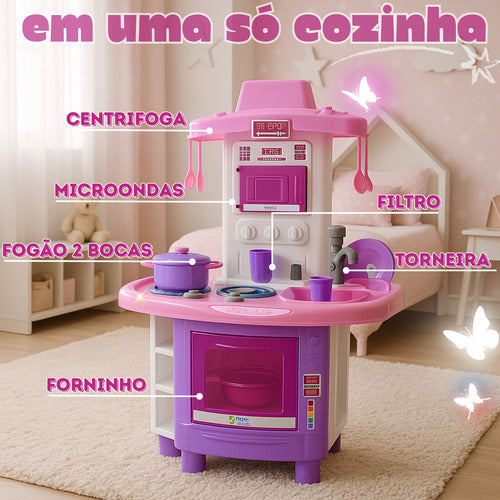 Cozinha Infantil Com Forninho Que Abre E Torneira De Verdade