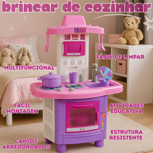 Cozinha Infantil Com Forninho Que Abre E Torneira De Verdade