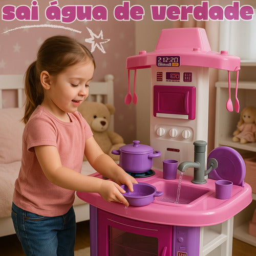 Cozinha Infantil Com Forninho Que Abre E Torneira De Verdade