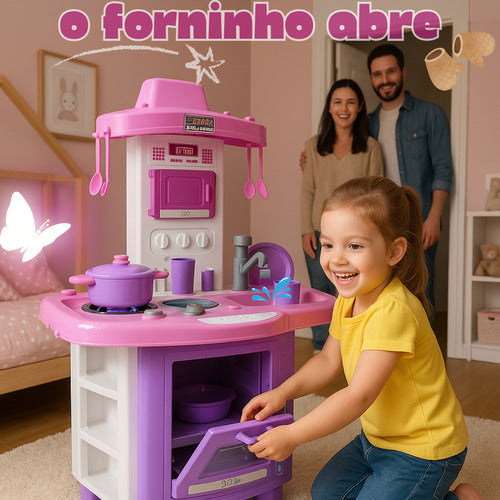 Cozinha Infantil Com Forninho Que Abre E Torneira De Verdade