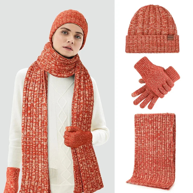 Kit Inverno Unissex com Touca de Lã, Cachecol e Luvas Quentes – (Promoção de Inverno 2025)