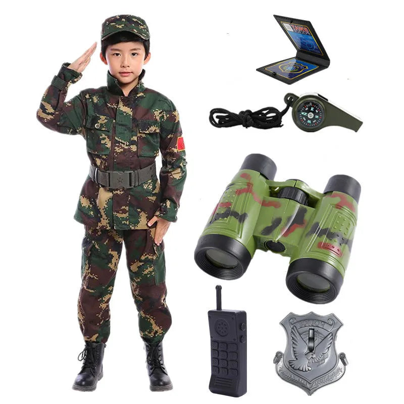 Fantasia Infantil de Soldado – Conjunto Camuflado com Acessórios