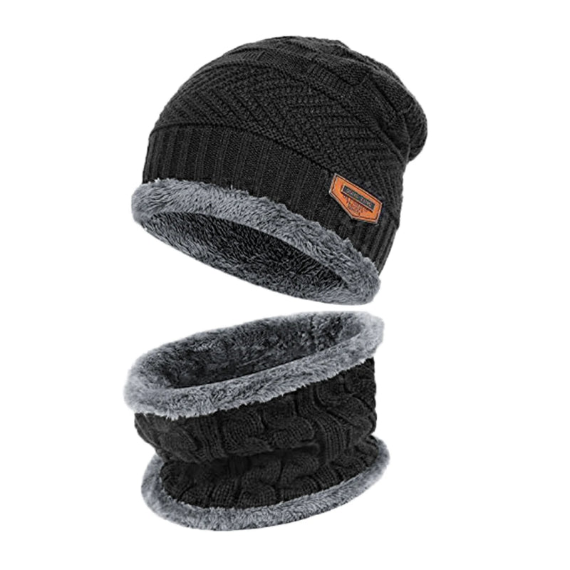 Kit Inverno Unissex com Gorro, Cachecol e Luvas Tricotados – (Promoção de Inverno 2025)