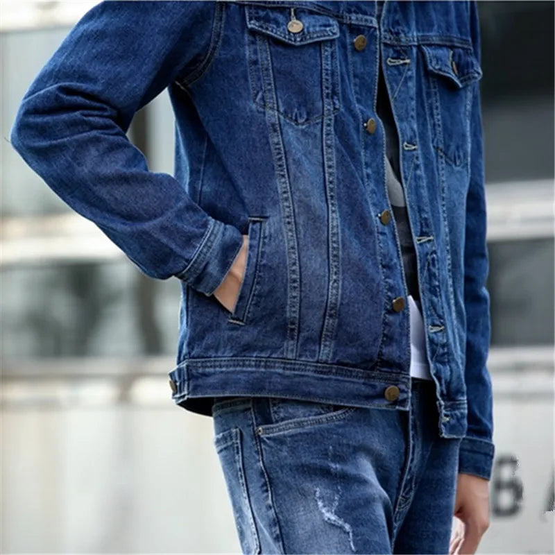Jaqueta Masculina Casual Jeans  Tamanho Único