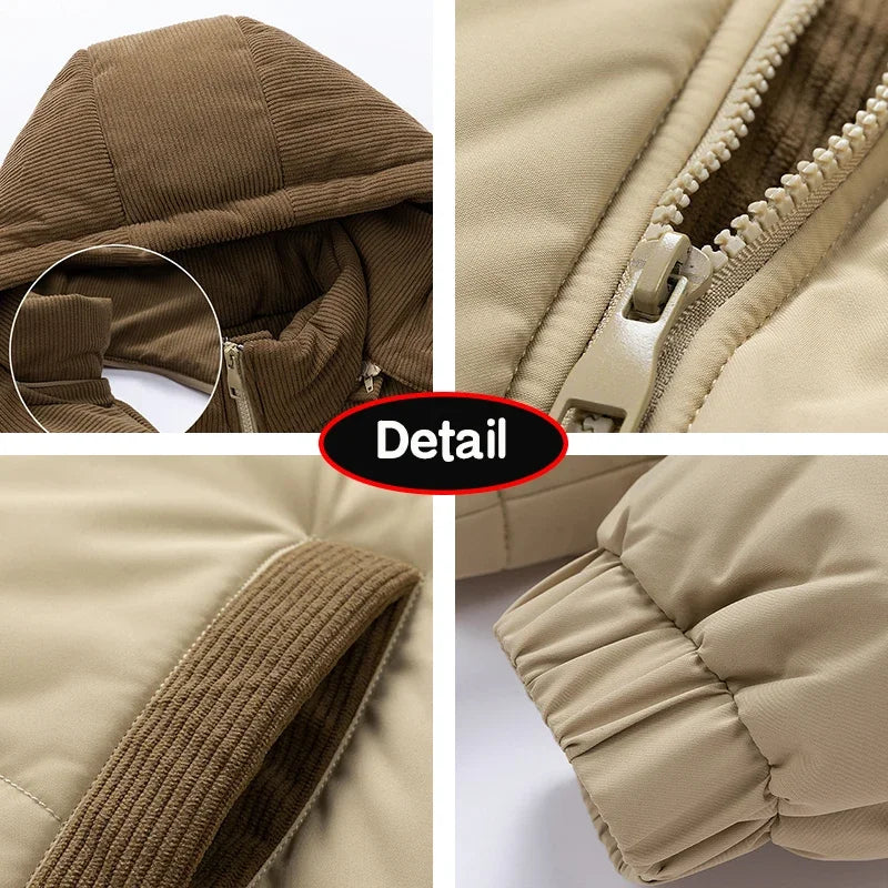 Jaqueta Masculina com Capuz Removível e Forro Quente – (Promoção de Inverno 2025)