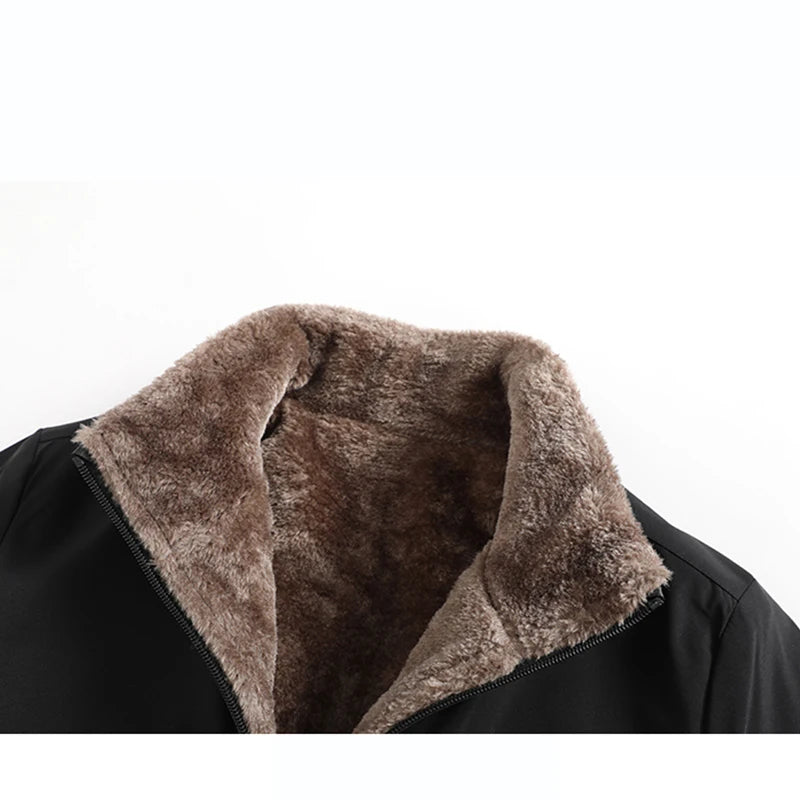 Jaqueta Masculina de Inverno com Gola Lapela e Conforto Térmico – (Promoção de Inverno 2025)