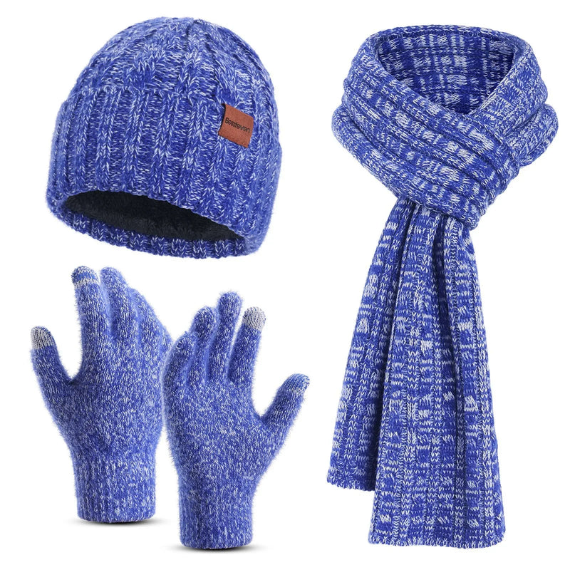 Kit Inverno Unissex com Touca de Lã, Cachecol e Luvas Quentes – (Promoção de Inverno 2025)