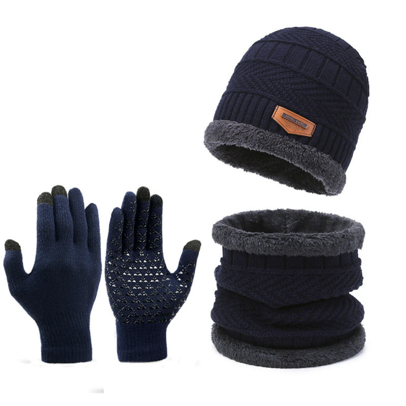 Kit Inverno Unissex com Gorro, Cachecol e Luvas Tricotados – (Promoção de Inverno 2025)