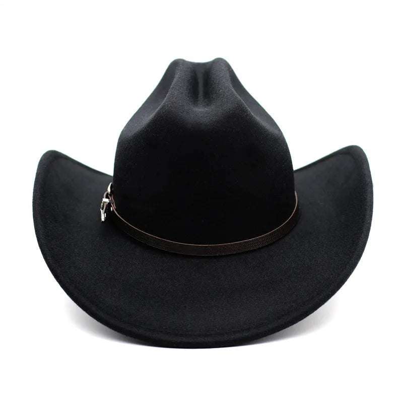 Chapéu Unissex Estilo Cowboy com Aba Larga e Design Retrô – (Promoção de Inverno 2025)