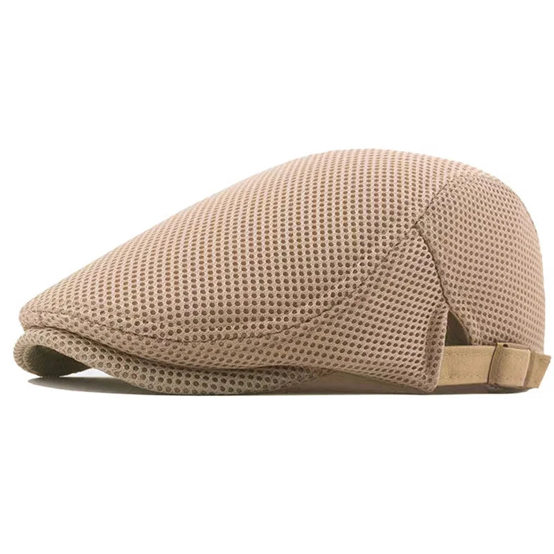 Boina Newsboy Masculina de Tela – Estilo Britânico Leve e Ajustável – (Promoção de Inverno 2025)