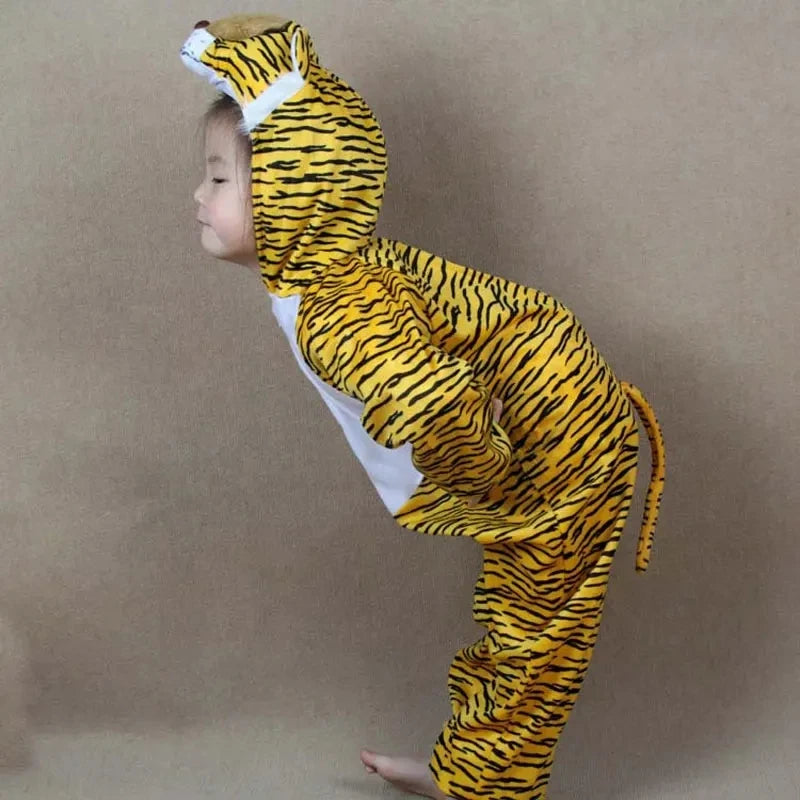 Fantasia Infantil de Tigre – Macacão com Capuz