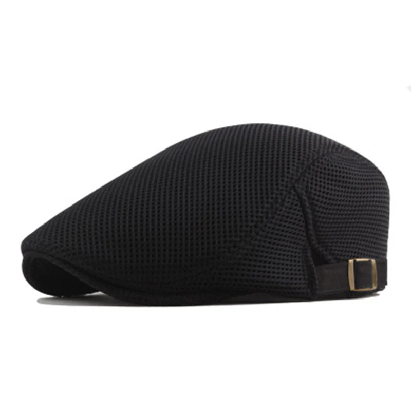 Boina Newsboy Masculina de Tela – Estilo Britânico Leve e Ajustável – (Promoção de Inverno 2025)