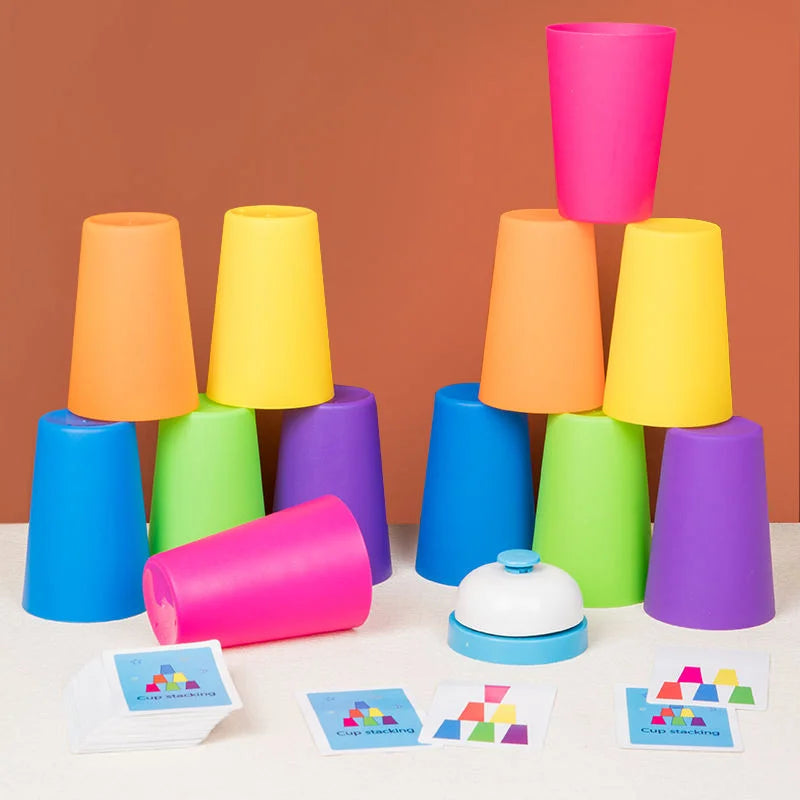 Jogo Infantil de Velocidade com Copos – Diversão de Raciocínio e Coordenação