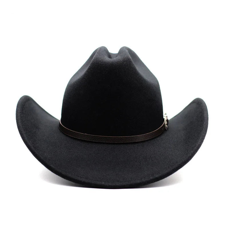 Chapéu Unissex Estilo Cowboy com Aba Larga e Design Retrô – (Promoção de Inverno 2025)
