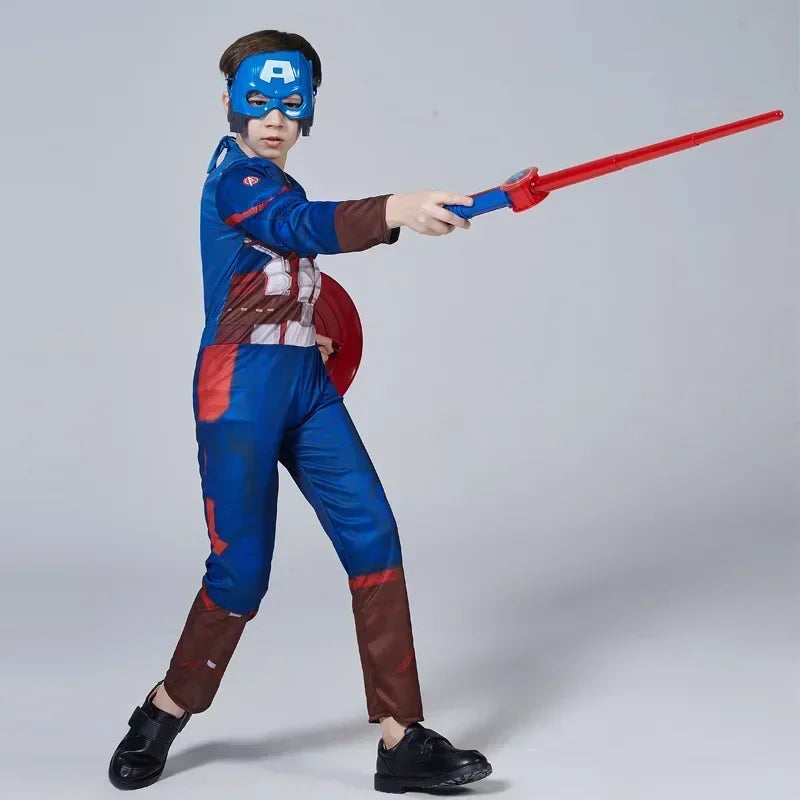 Fantasia Infantil CA com Escudo e Macacão Musculoso
