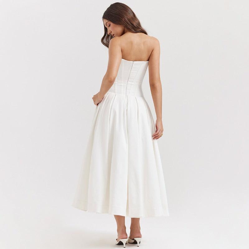 Vestido Midi Corset Elegante