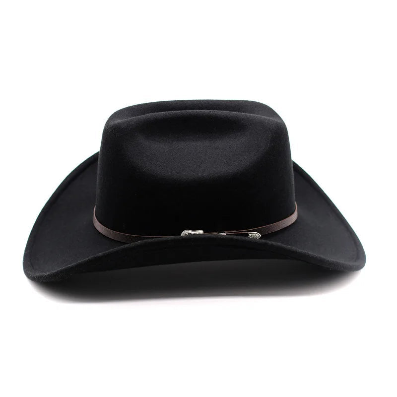Chapéu Unissex Estilo Cowboy com Aba Larga e Design Retrô – (Promoção de Inverno 2025)