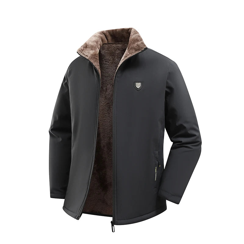Jaqueta Masculina de Inverno com Gola Lapela e Conforto Térmico – (Promoção de Inverno 2025)