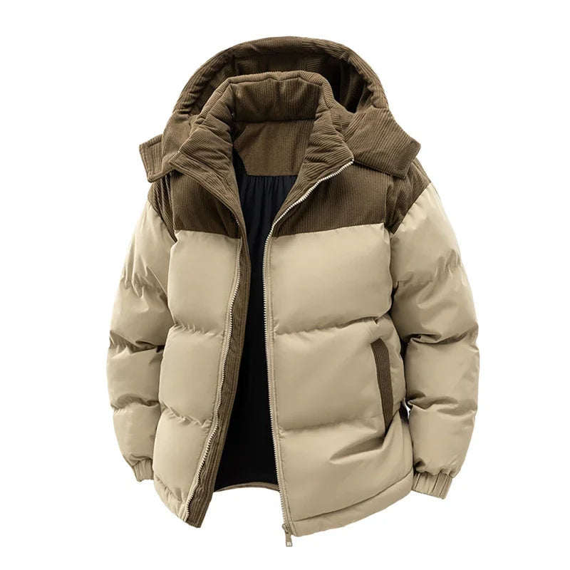 Jaqueta Masculina com Capuz Removível e Forro Quente – (Promoção de Inverno 2025)