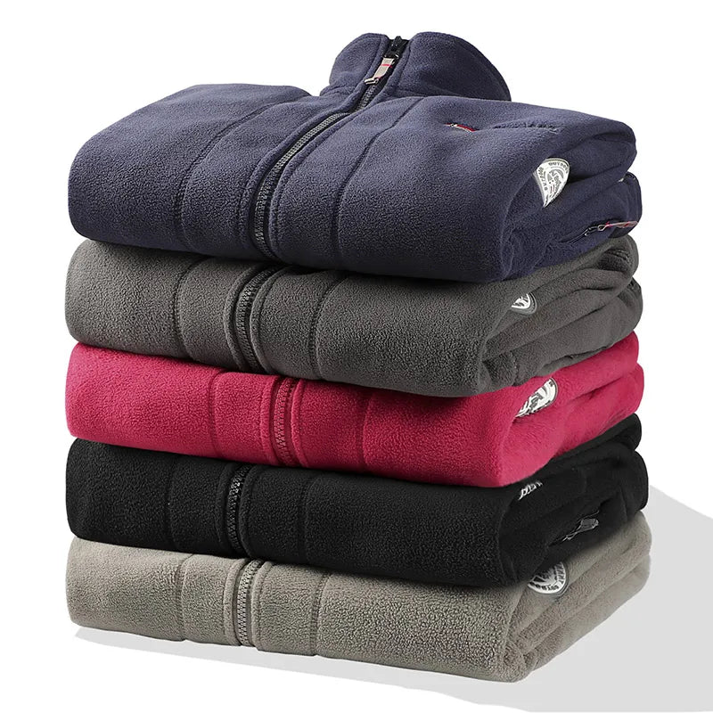 Jaqueta Masculina De Camurça Quente Gola Em Pé Térmica