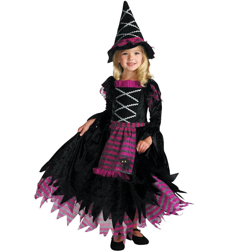 Fantasia de Feiticeira Roxa Infantil – Fantasia de Bruxa para Meninas