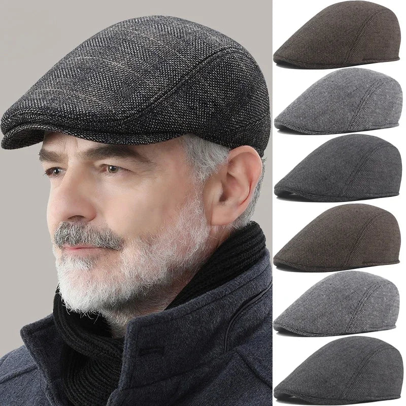 Boina Flat Cap Masculina – Elegância Clássica de Inverno – (Promoção de Inverno 2025)