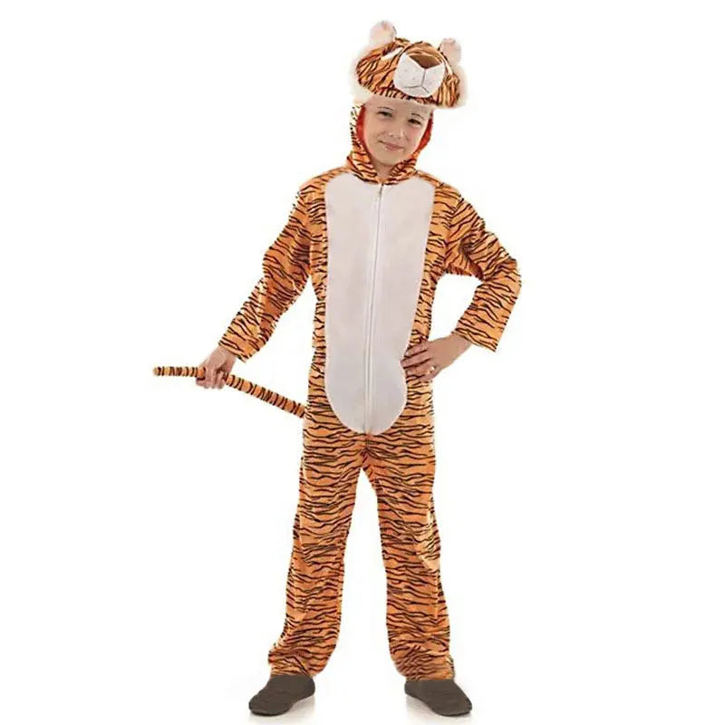 Fantasia Infantil de Tigre – Macacão com Capuz