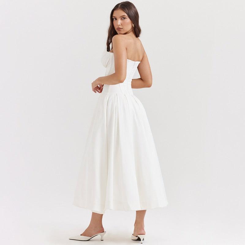 Vestido Midi Corset Elegante